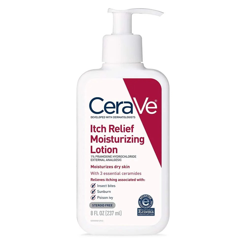 CeraVe Itch Relief Moisturizing Lotion – 1% Pramoxine Hydrochloride, Relieves Itching & Hydrates Dry Skin, 237ml