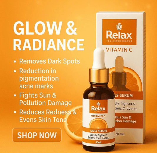 Relax Vitamin C Daily Face Serum: Brightening, Anti-Aging & Hydrating for Radiant Skin