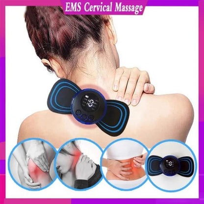 Portable EMS Mini Electric Massager Patch – Muscle Pain Relief for Neck, Back, Arms & Full Body