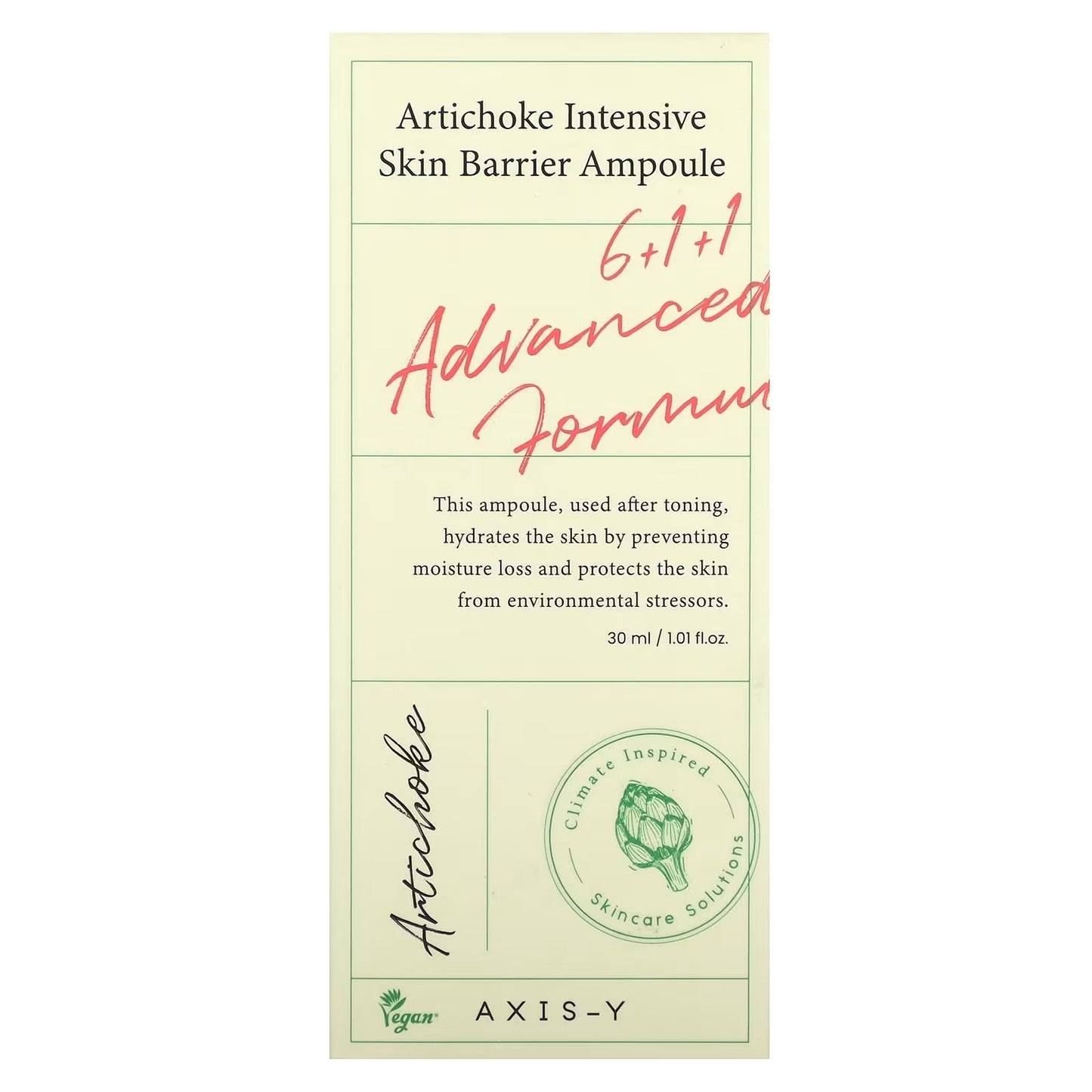 AXIS-Y Artichoke Intensive Skin Barrier Ampoule – Hydrating & Barrier-Strengthening Serum | 30ml Skin Care (Original)