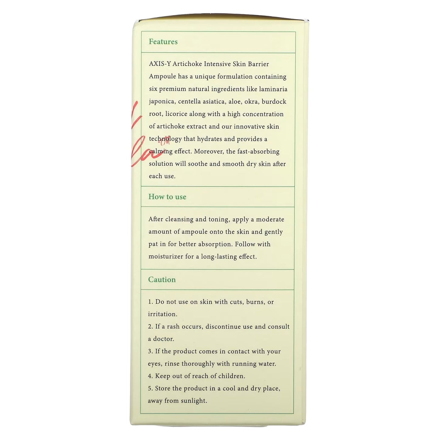 AXIS-Y Artichoke Intensive Skin Barrier Ampoule – Hydrating & Barrier-Strengthening Serum | 30ml Skin Care (Original)