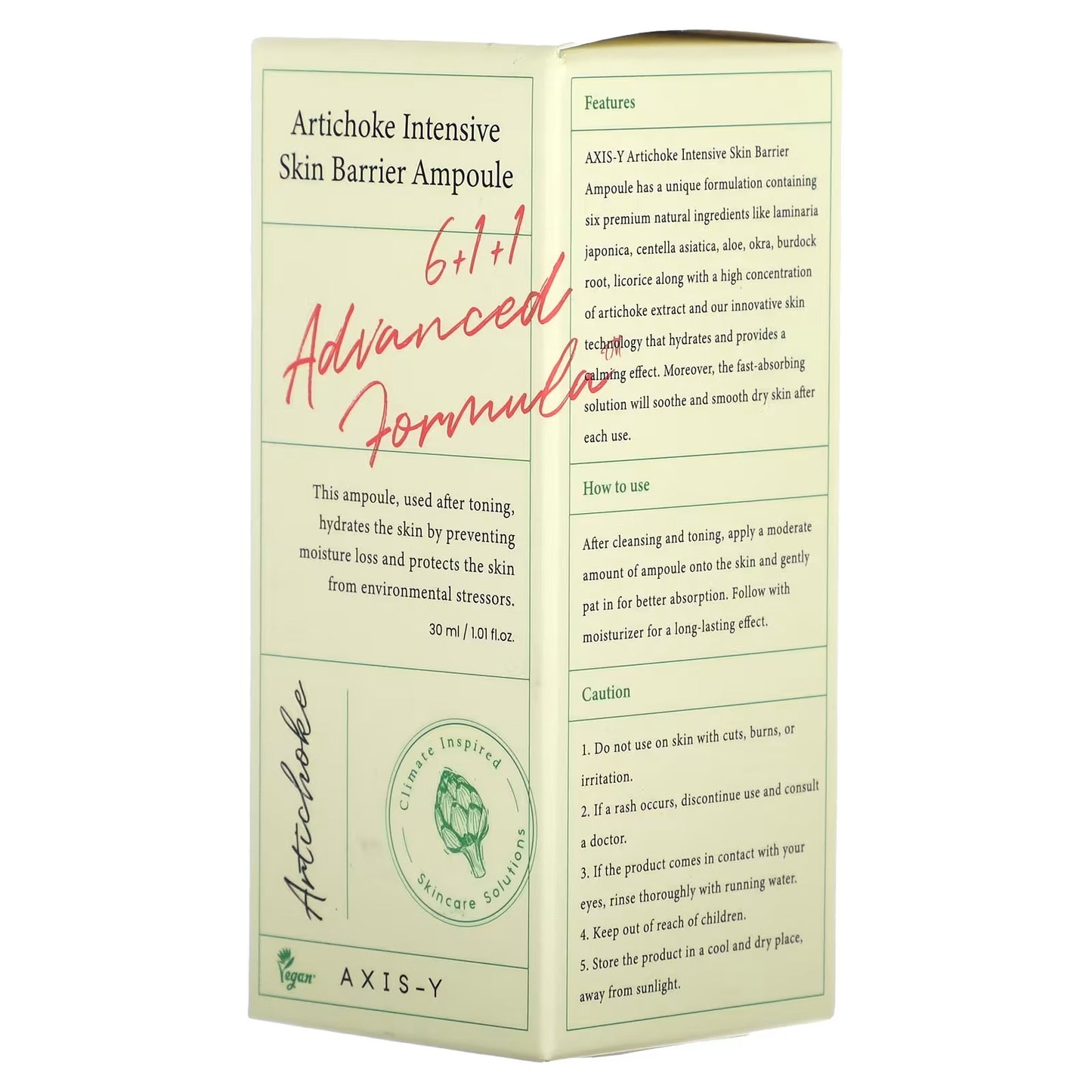 AXIS-Y Artichoke Intensive Skin Barrier Ampoule – Hydrating & Barrier-Strengthening Serum | 30ml Skin Care (Original)