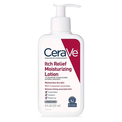 CeraVe Itch Relief Moisturizing Lotion – 1% Pramoxine Hydrochloride, Relieves Itching & Hydrates Dry Skin, 237ml