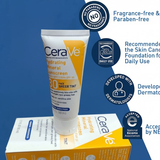 Cerave Hydrating Mineral Sunscreen 50ml