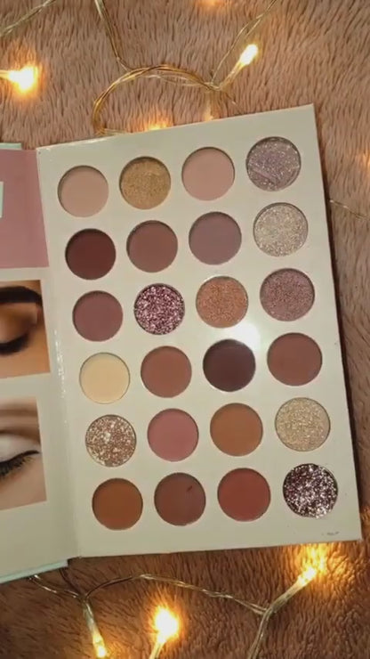 All In One Professional Makeup Palette Book – Complete 4 In 1 Beauty Kit With Highlighters, Contour, Eyeshadow, Blush, And Eyebrow Powders